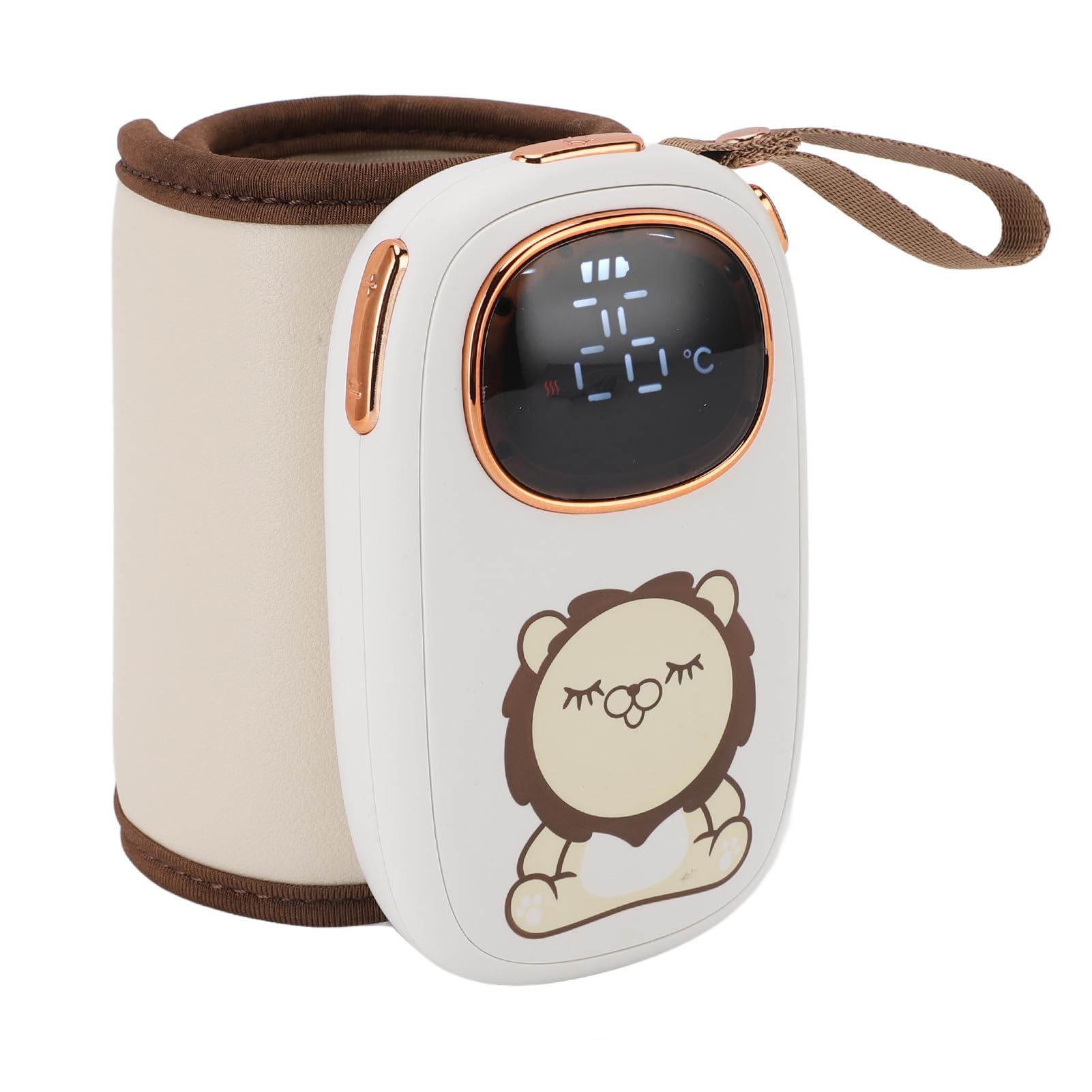 Asixxsix Calientabiberones Portátil, Batería ABS 8000mAh Carga USB Calientabiberones, Calienta Leche a Temperatura Constante para la Alimentación del Bebé