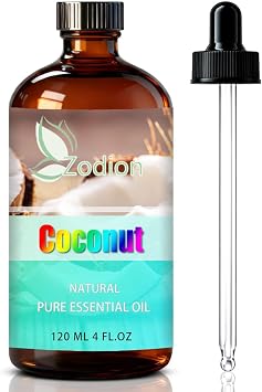 Coconut Essential Oil - Coconut Oil for Diffuser, 4 Fl Oz120ml | Candle Making, Soap Making, aroma, Strong Scent, Home Fragrance, Massage,Pure, Natural
