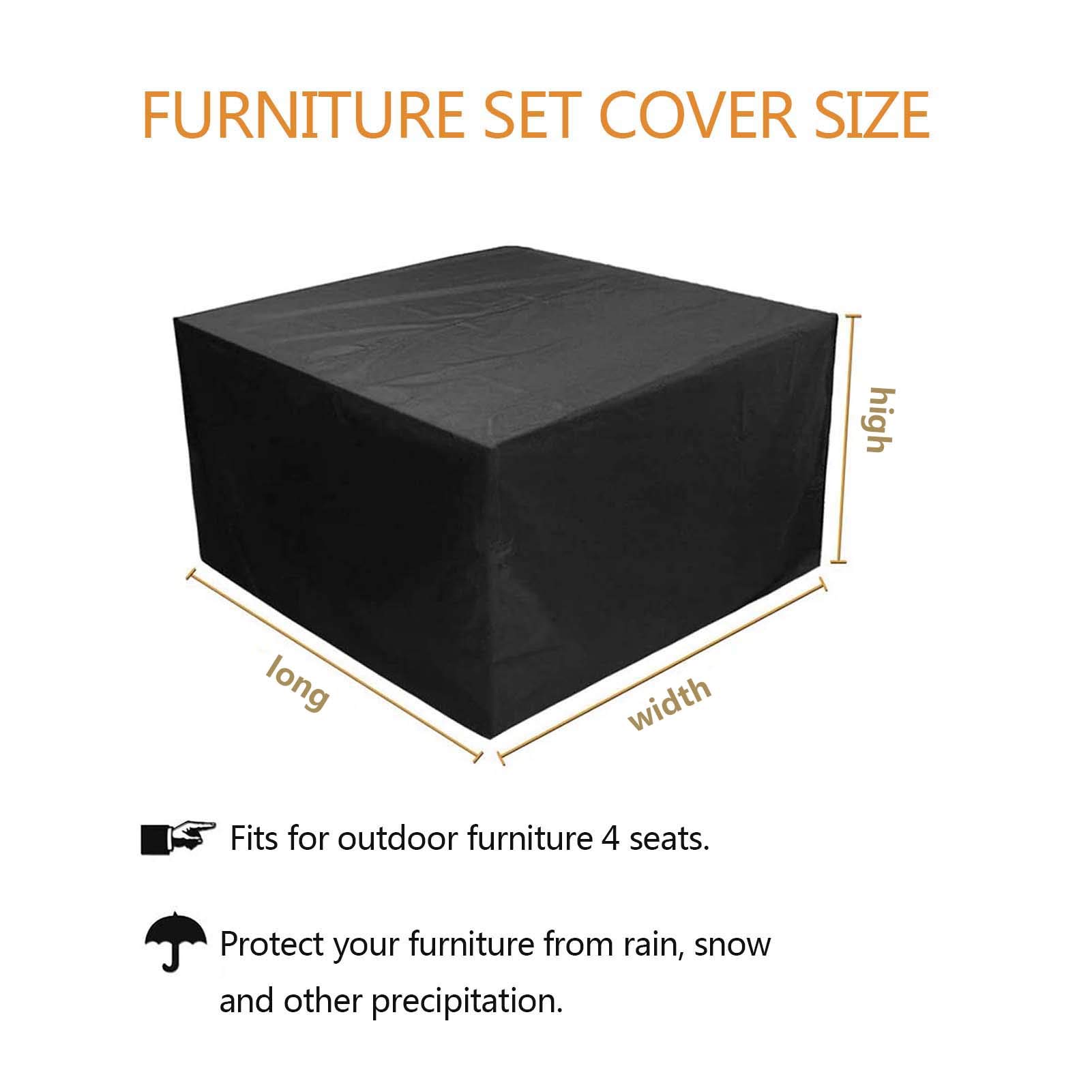 BAILR Coperture per Mobili da Giardino Impermeabile 69×69×71cm, Copertura per Mobili da Giardino da Esterno, a Prova di Polvere Antivento Protezione UV Panno Oxford