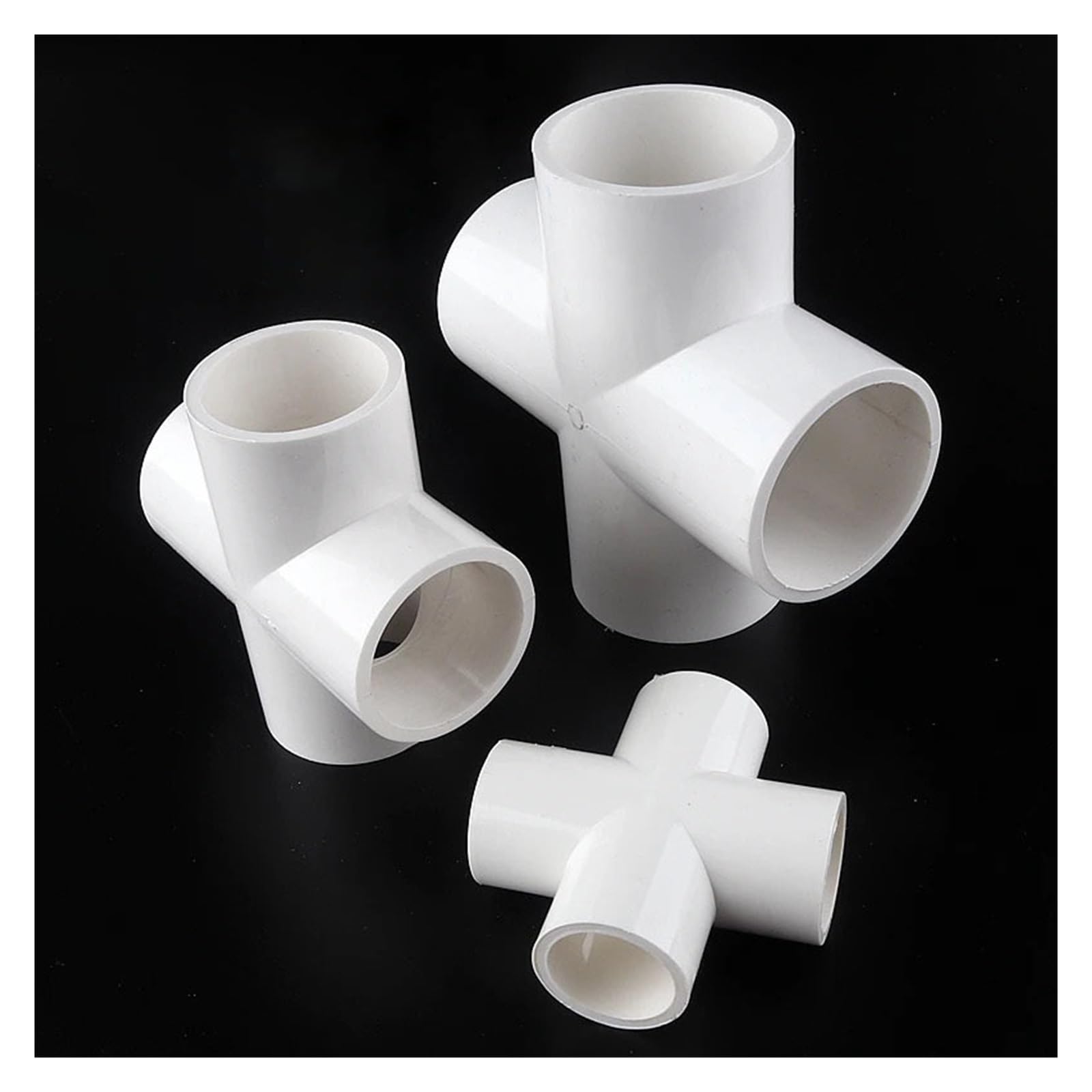 Raccordo a croce a 4 vie da 63/75/90/110/160 mm Raccordo/tubi in PVC/irrigazione, giunto rapido a 4 vie di grandi dimensioni(160mm inner dia)