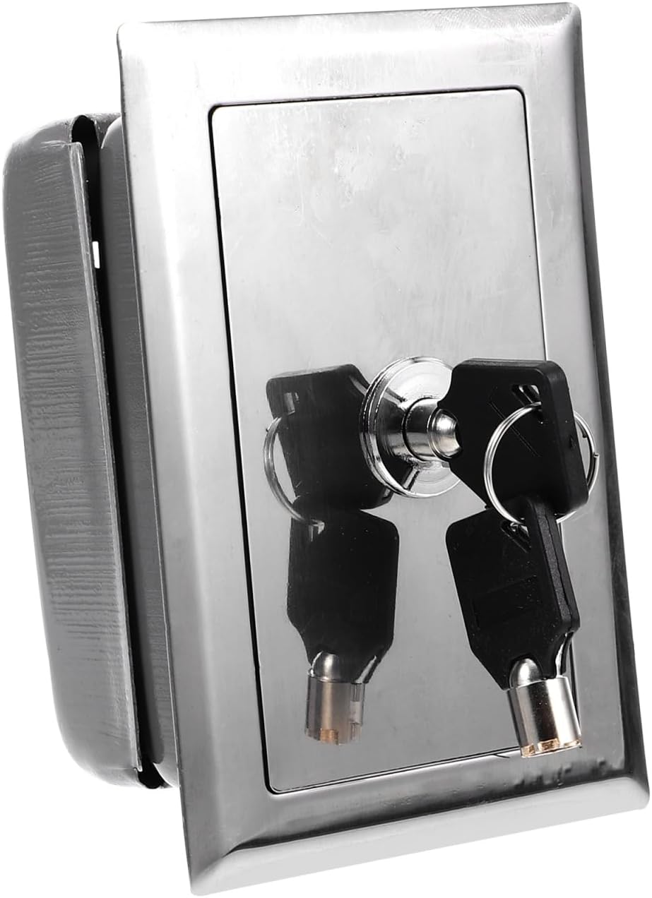 Hemobllo Manual Push Button Starter Box for Rolling Shutter Door Control 5.12X3.54X2.36 Inch Enclosure with Remote and Key Lock for Garage Door and Gate Opener