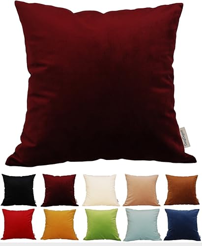 TangDepot - Funda de almohada de terciopelo macizo, funda de almohada, fundas de almohada supersuaves de lujo, muchas opciones de color y tamaño