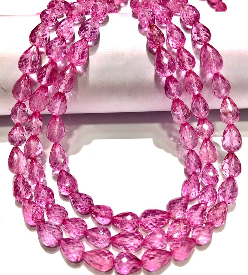 Perles à facettes naturelles pour fabrication de bijoux collier en forme de larme OPAZ