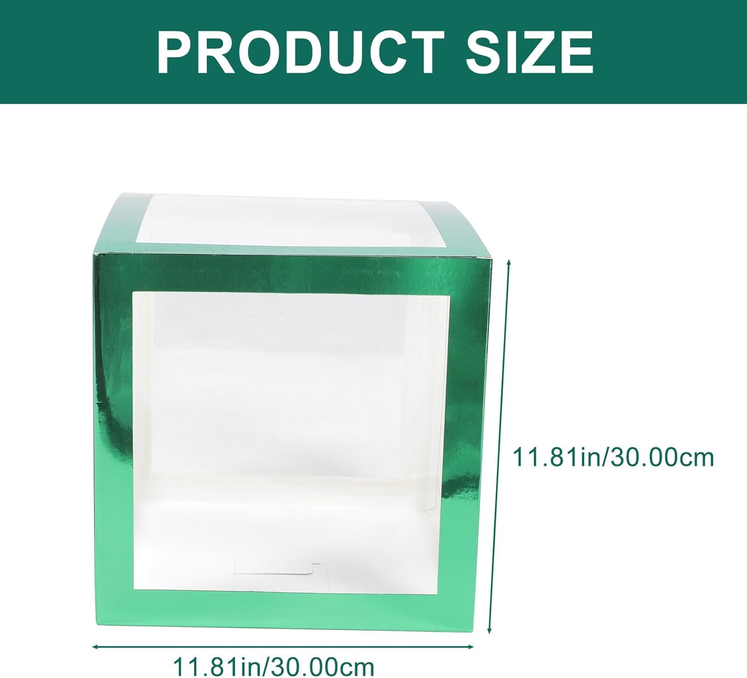 Christmas Balloon Storage Box Set, Green Balloon Display Case with Xmas Letters, Party Prop Organizer for Holiday Decorations and Festival Events