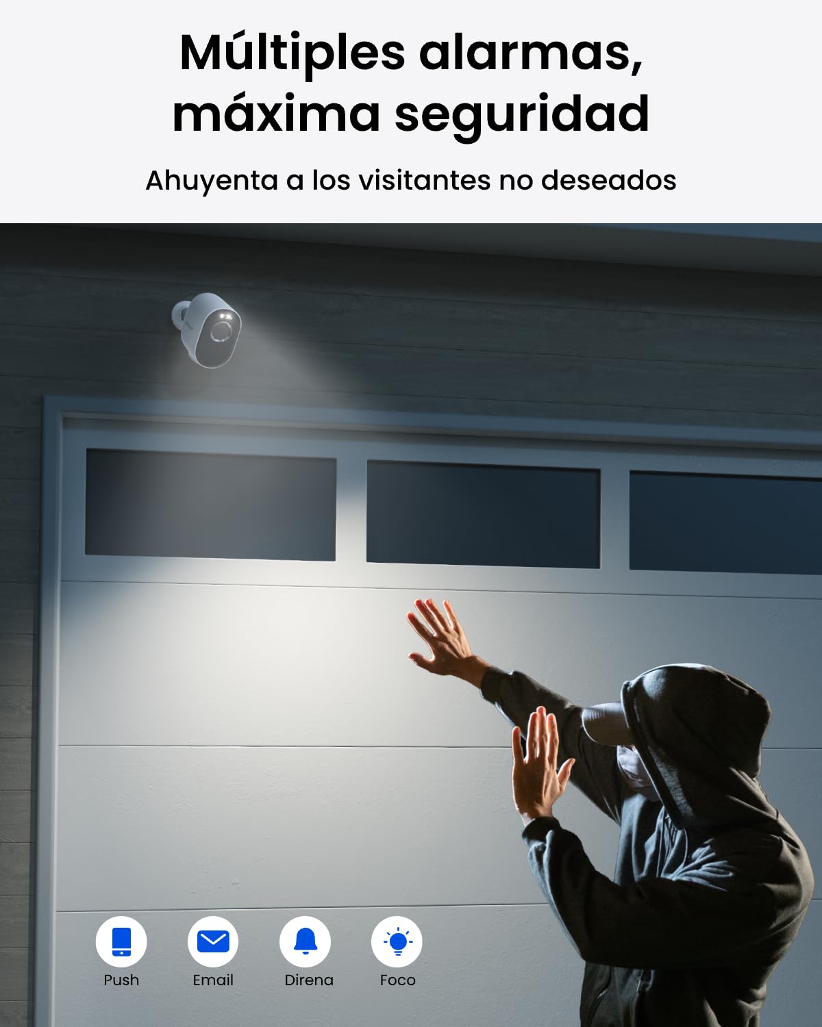 Reolink 5MP Sistema de Cámaras de Seguridad, Inalámbricas para Exteriores | Almacenamiento Cifrado, Detección IA, Visión Nocturna en Color, Audio Bidireccional, Hub Mini+2x Argus 3 Pro+Solar Panel Lite
