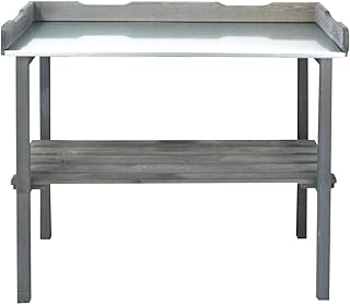 Holz Pflanztisch Umtopftisch Anthrazit Garten 78 x 38 x 86cm