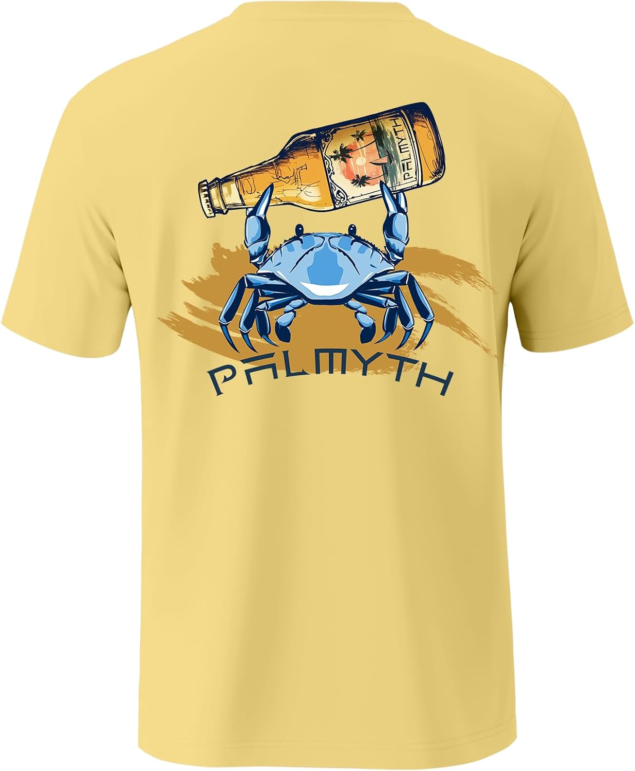 Palmyth Fishing Shirts for Men Short Sleeve Sun Protection T-Shirts UPF 50+ Rash Guard Tee