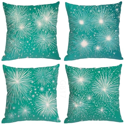 Yeefion Fodere Cuscini 35x35cm,Confezione da 4 Zucca Quadrato a Doppia Faccia Lino Cuscini Decorativi,per la Casa Camera da Letto,Divano,Soggiorno Sedia All'aperto Cuscini Decorativi Z1-376