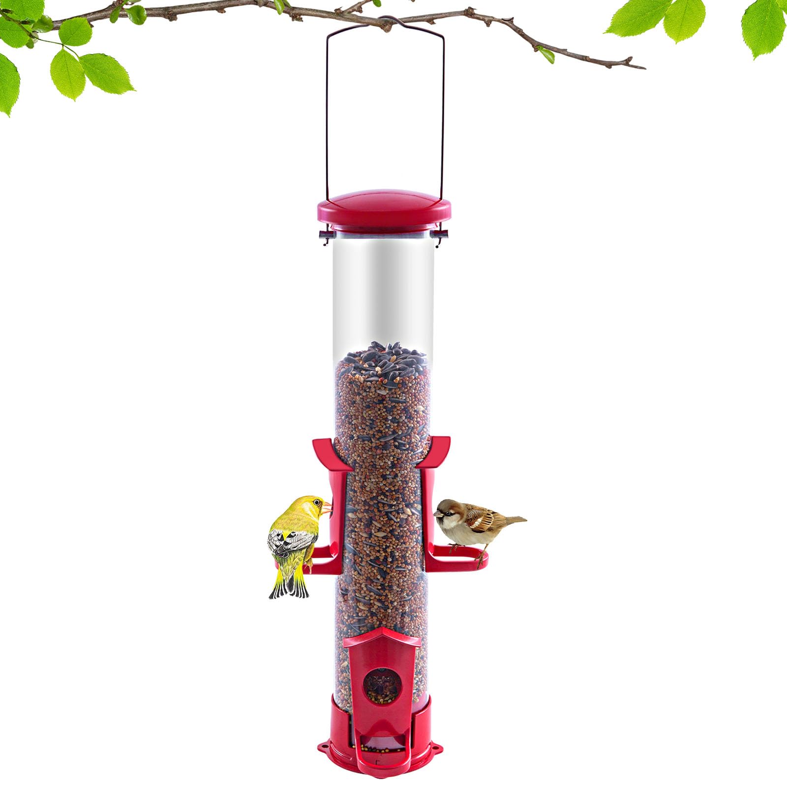 Amazon.com : Skaithee Metal Tube Bird Feeder for Outdoors Hanging