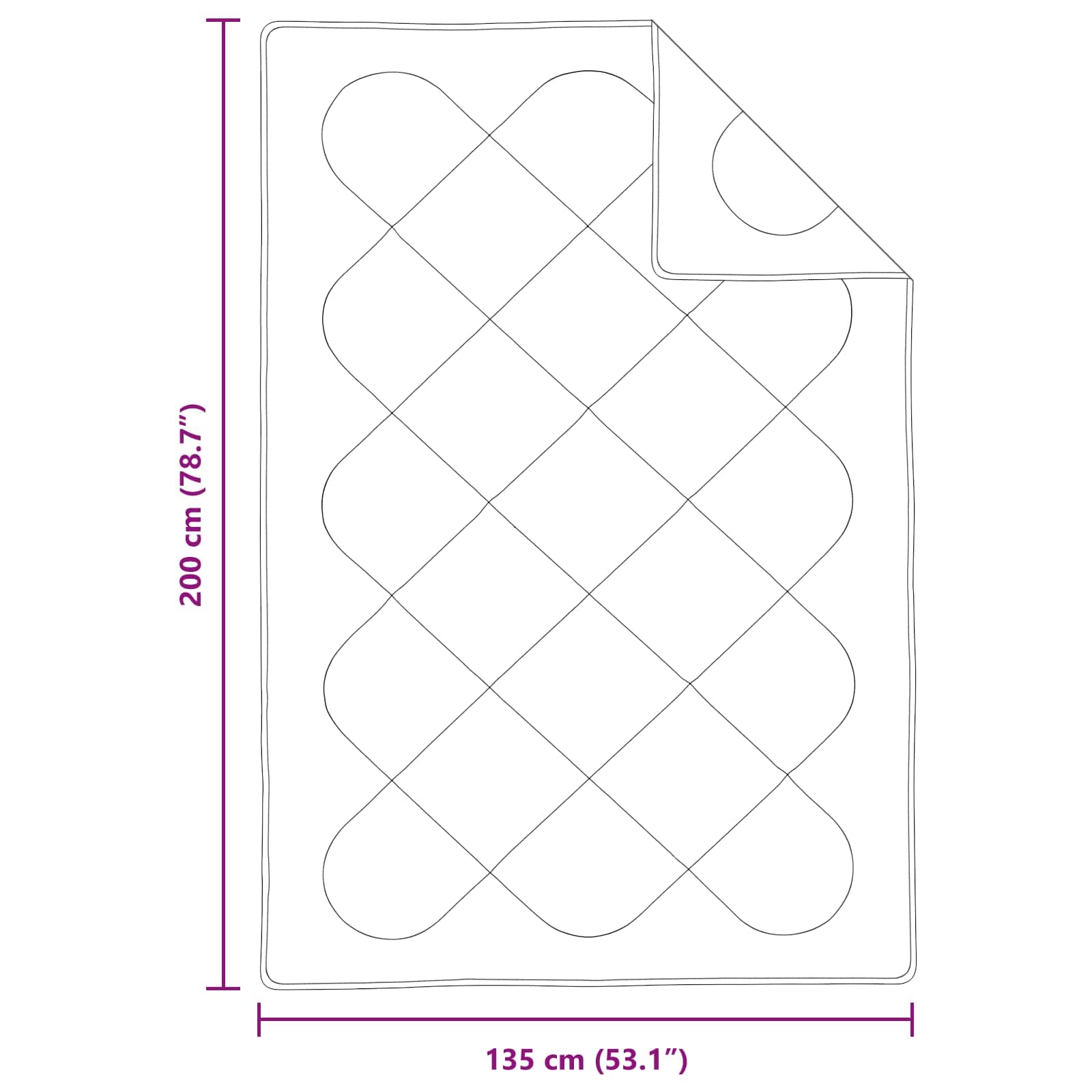 Bettdecke mit Kissen Weiß Mikrofaser 200 x 135 cm Set mit atmungsaktiver, pflegeleichter Bettwäsche und weicher Decke für Schlafzimmer, Gästezimmer, Winterkomfort und kuschelige Wärme