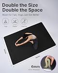 YOTTOY Large Yoga Mat (75 * 52 * 1/2inch),Extra Wide TPE Exercise Mat,Non-Slip Workout Mat for Pilates, Fitness, Barefoot, Home Gym Studio with Strap and Towel