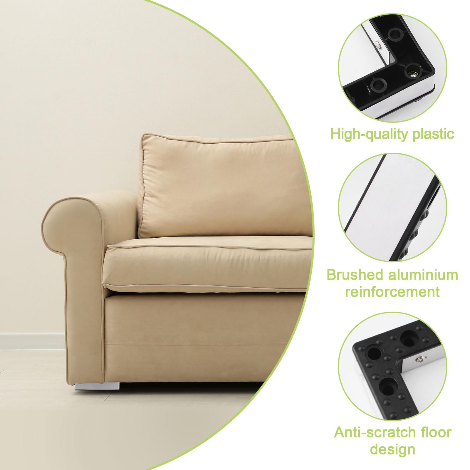 UFURMATE 4Pcs Adjustable Sofa Feet - Image 3