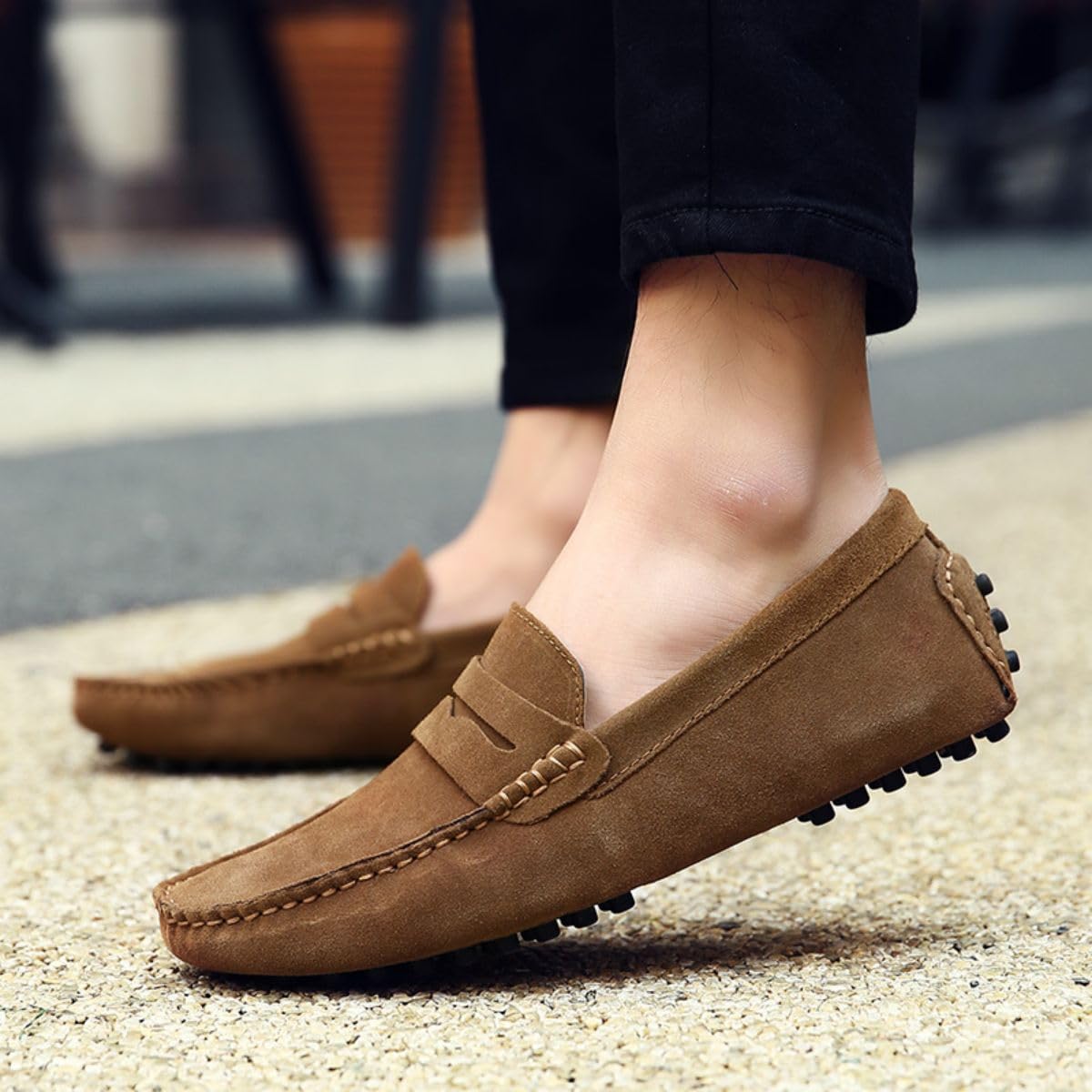 Mocassins et Loafers Hommes Confortable Slip on Décontracté Bateau et Mocassins pour Homme Chaussures de Conduite en Daim 38-49 EU