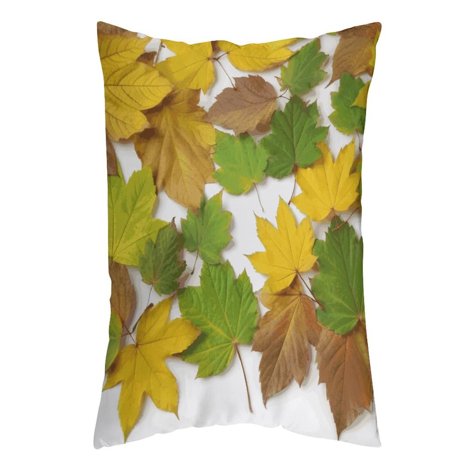 FekiLoot Leaves Throw Pillow Cover Soft Pillowcase with Hidden Zipper Lumbar Decorative Throw Pillow Covers Luxury Cozy Pillows Shams Rectangle Cushion Cases