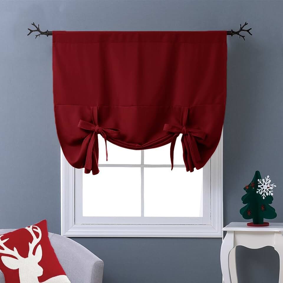 Red Tie Up Curtain