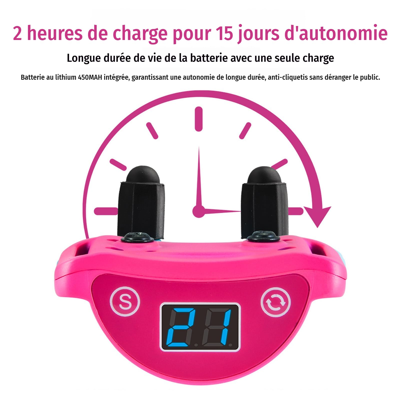 Collier Anti-Aboiement pour Chat 2 Modes Ajustables Rechargeable Taille Ajustable Collier Anti-Aboiement pour Chat