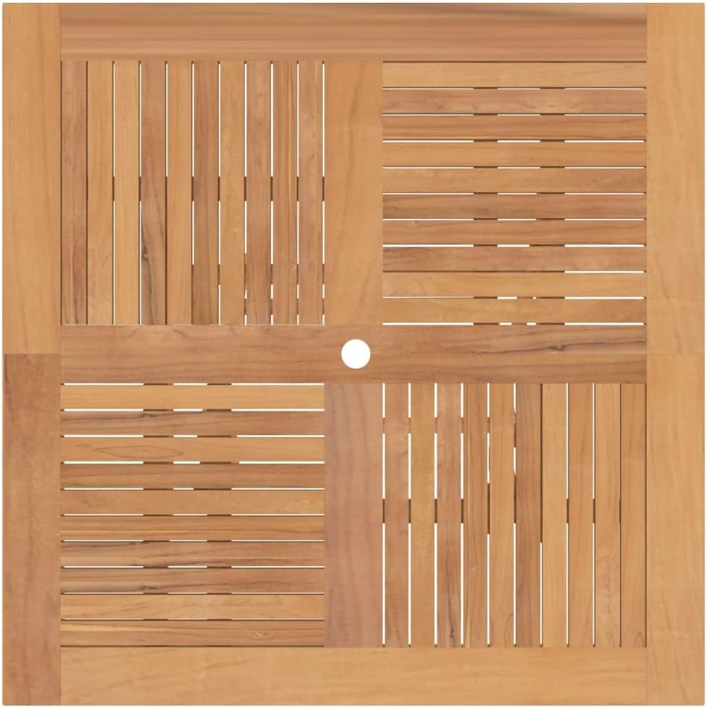 Folding Bistro Side Table, Square Folding Table for Outdoor/Indoor, Foldable Table w/Sturdy Wood Frame, Ideal for Patio Backyard Dining Room, 47.2"x47.2"x29.5"