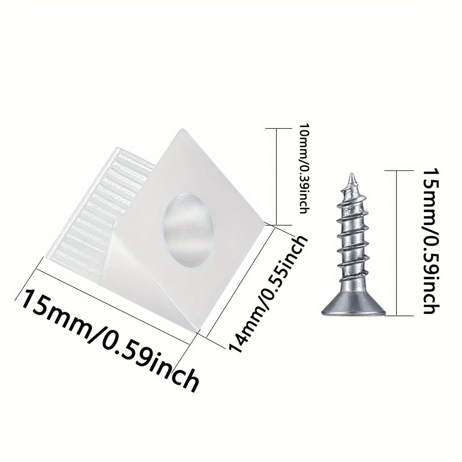 Drawer Repair Wedges,Plastic Corner Braces for Fixing Sagging Drawers,Includes Screws for Easy Installation (White, 100pcs)