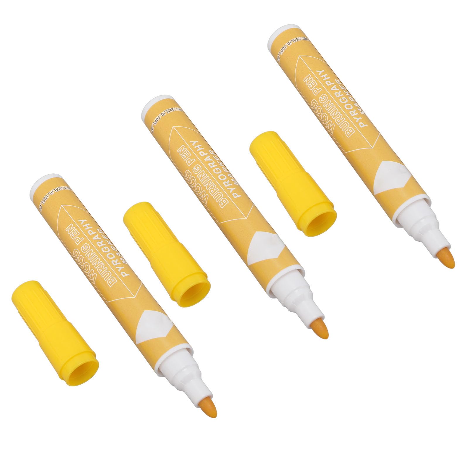 Wood Burning Pen, Wood Burning Pen Pyrography Marker 3Pcs Rich Color Effects for Crafts