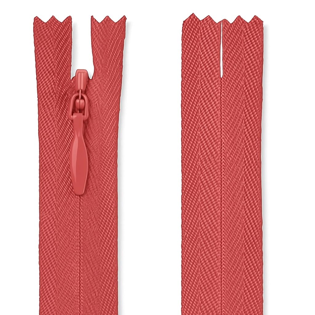 Invisible Zip Dusky Pink 9" (23cm) - Concealed Closed-End Nylon Zipper for Sewing & Dressmaking: Skirts, Dresses, Cushions, Costumes & Alterations by Giddy Square — image 1