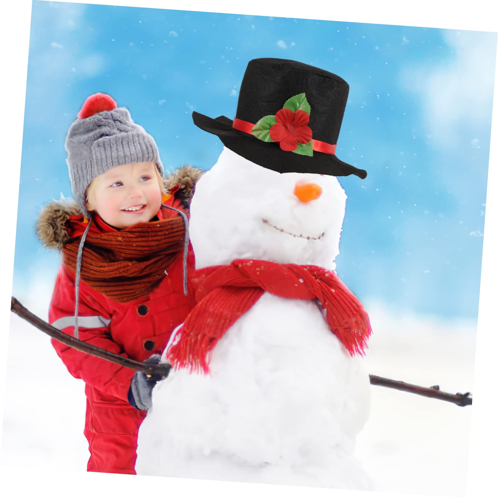 TOPBATHY 4 Sätze Schneemann Verkleiden Sich Schneemann Bausatz Für Weihnachten Schneemann-Kleidungsset Zubehörsets Für Schneemänner DIY Schneemann-anziehset Schneemann DIY Polyester