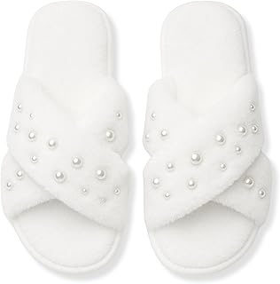 Funky Junque Bridal Slippers – White I Do Rhinestone Slides Bride Getting Ready Outfit, Engagement & Bachelorette Gifts