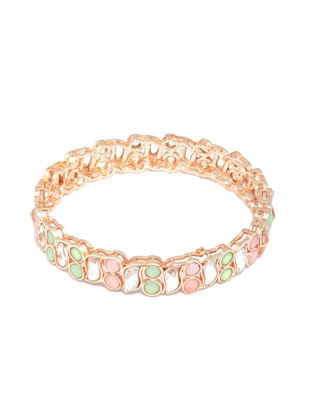 Women's Set of 2 Coloured Stones Bangles, Elegant Gift