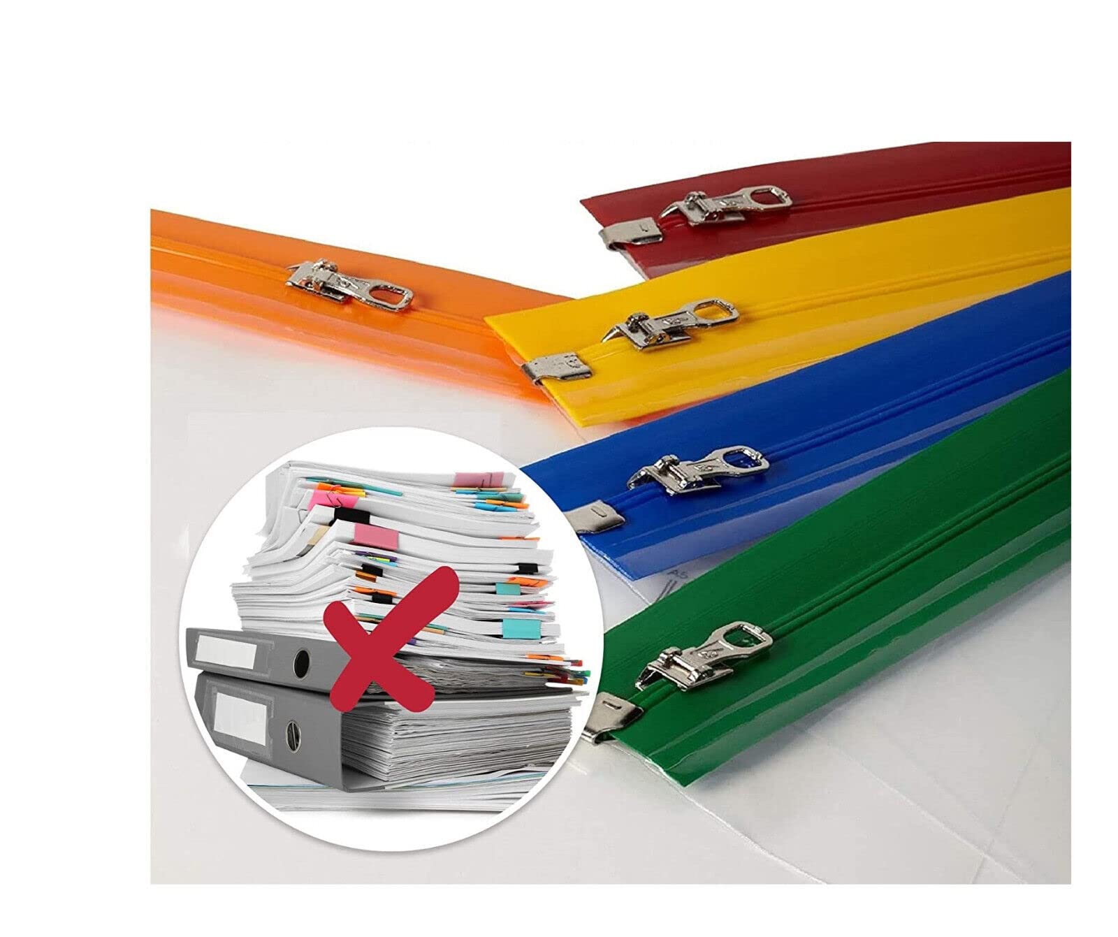 A4+ Strong Clear Plastic Zip Zippi Zippa Bags Folders Wallets - Pack 5