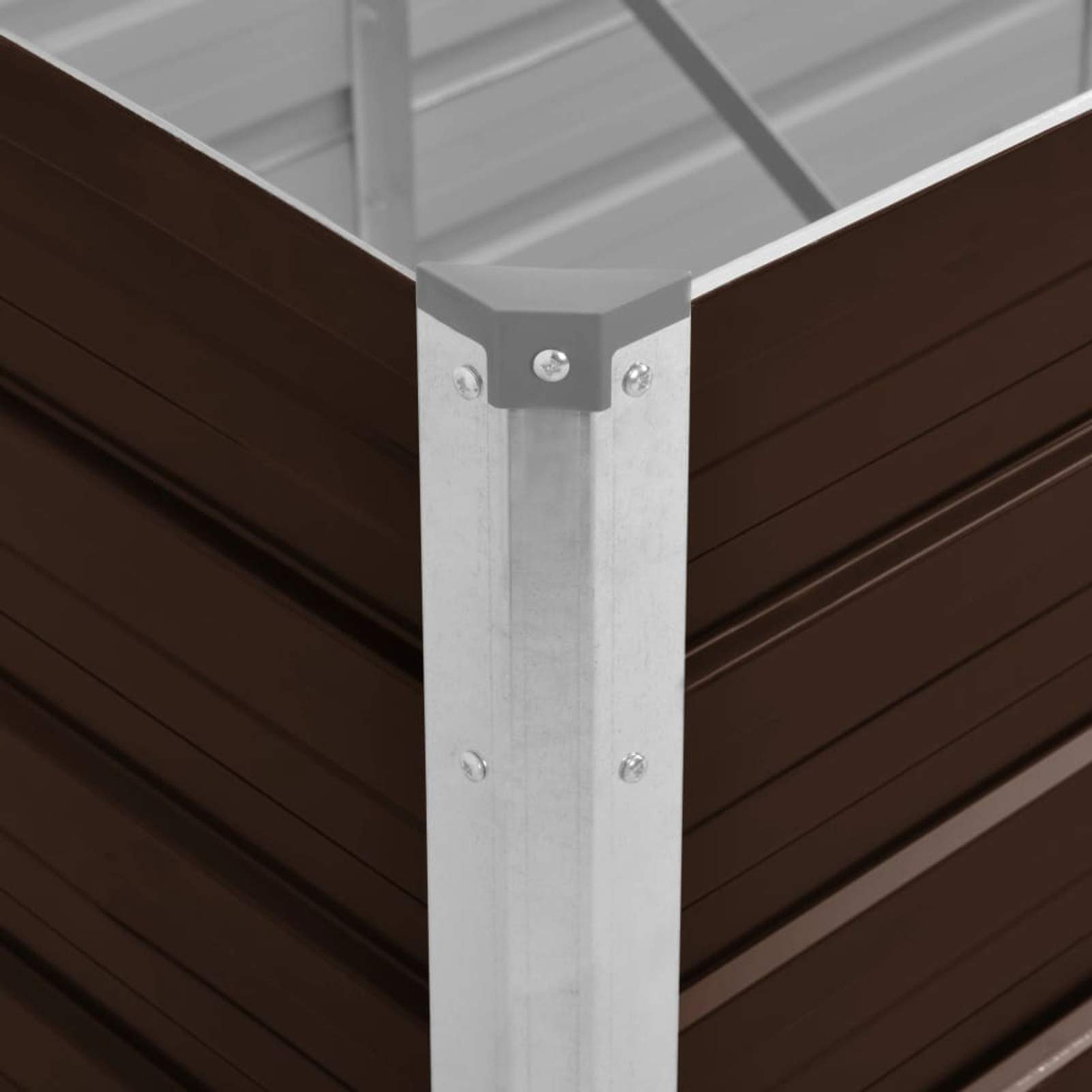 ShGaxin Arriate, Tavolo Da Coltivo, Orto Domestico, Coltivazione Di Piante Aromatiche, Arriate Da Giardino, Acciaio Zincato Marrone 100x40x45 cm