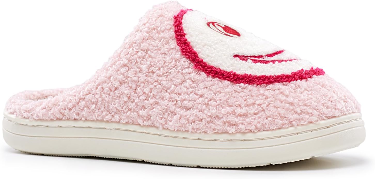 Sierlos Cute Kids' Plush Preppy Slippers for Girls Boys - Soft Memory Foam Fuzzy Slip-on House Slippers/Indoor & Outdoor Use - Image 4