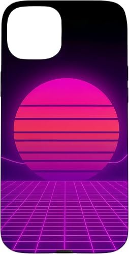 Miniatura 9 de Funda con diseño estético para iPhone 16 Retrowave Synthwave de los años 80 y 90