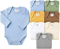 Kit Bebê Menino 4 Peças Body Manga Longa e Mijão Sem Pé Tamanho P 100% Algodão Safira Baby Cores Sortidas