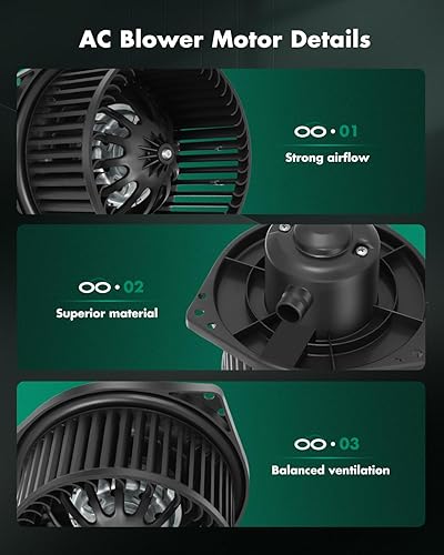 Vista 330 de SCITOO 700188 Reemplazo del motor del ventilador HVAC con jaula de ventilador para Toyota Tacoma 2005-2015, reemplazo OE - 87103-04043, 87103-04044