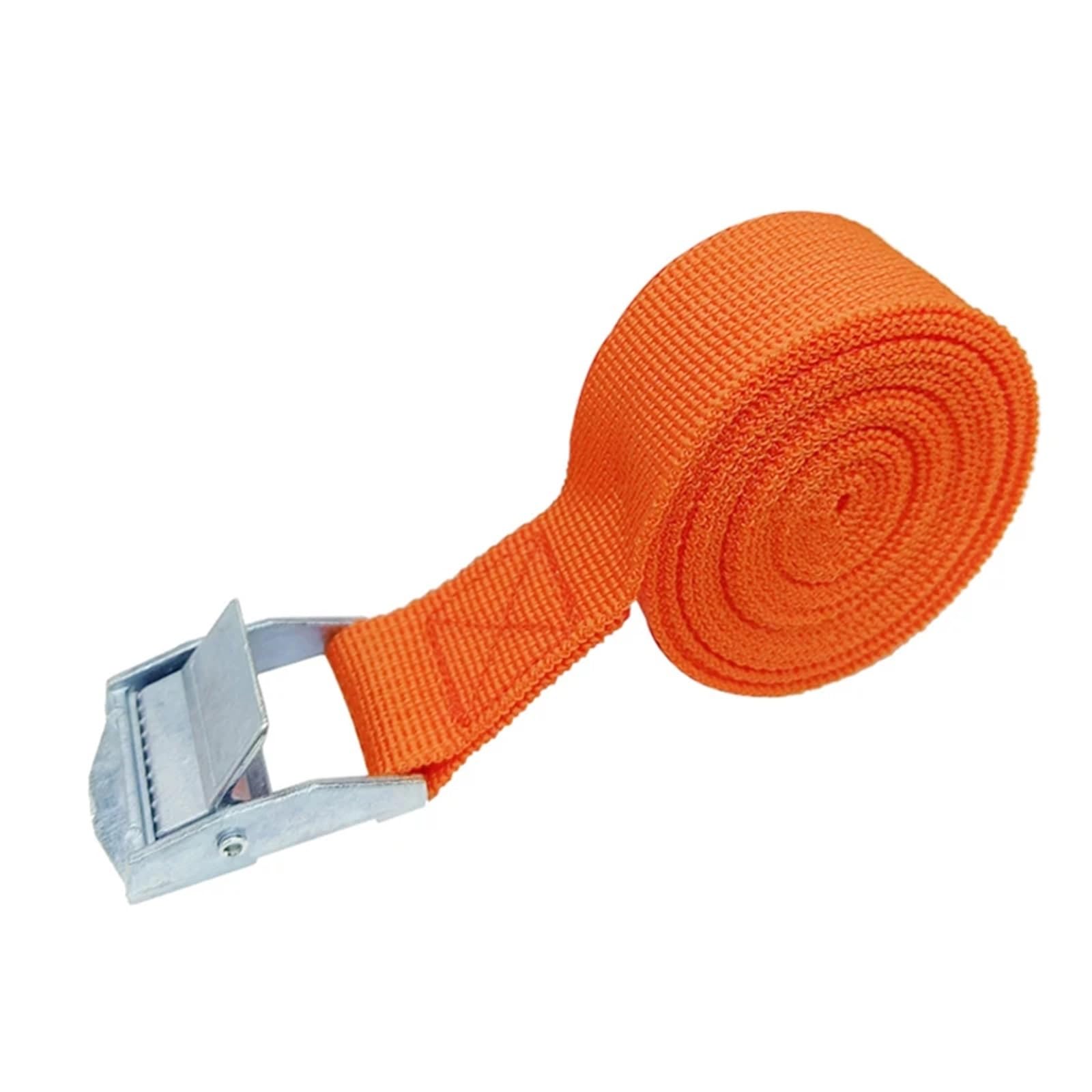 Tie Down Strap, 4M Cargo Straps with Buckle Tie-Down Belt for Motorcycle Car Bicycle Metal Tow Rope Strong Ratchet Fixing Belt for Lugga Bag(1x Orange)