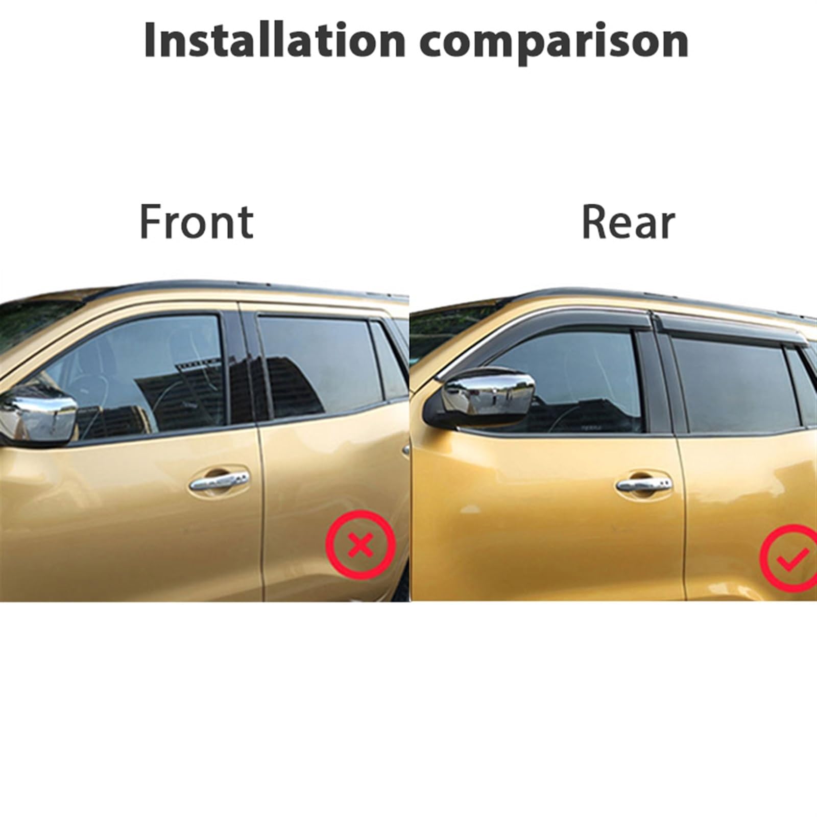 Auto Finestrini Laterali Visiere Pioggia Sopracciglio Shield Deflettori Trim per Subaru XV per Crosstrek V GP 2013 2014-2017