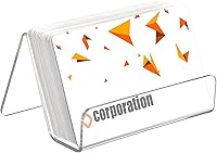 Vista 2 de Hedume Paquete de 12 soportes para tarjetas de visita para escritorio, soporte de acrílico para tarjetas de presentación de oficina, soporte