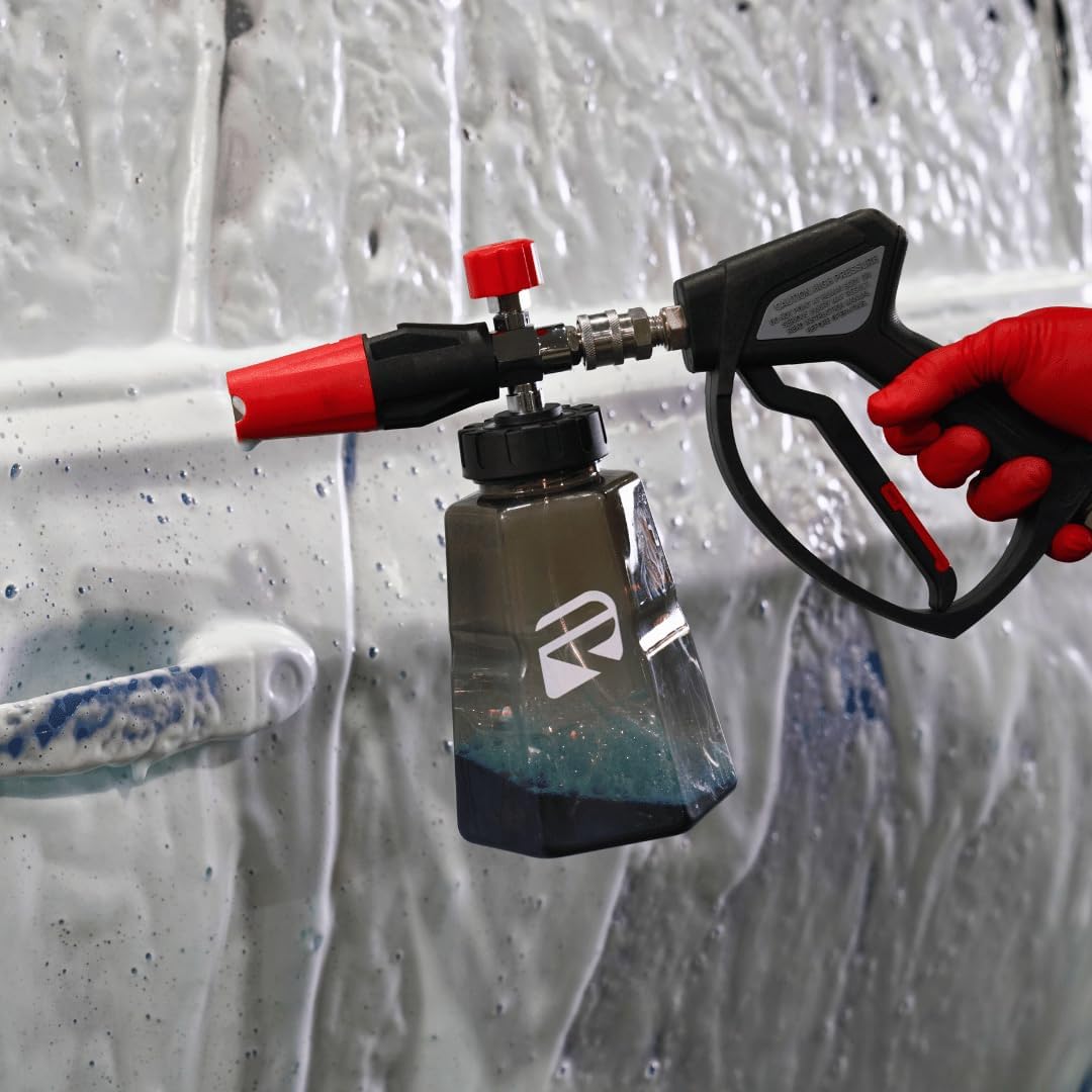 Ripclean Professional Foam Cannon for Pressure Washers – High-Performance Snow Foam Blaster for Car Washing, Detailing, and Cleaning – Adjustable Spray Pattern and 35oz Easy Connect Bottle