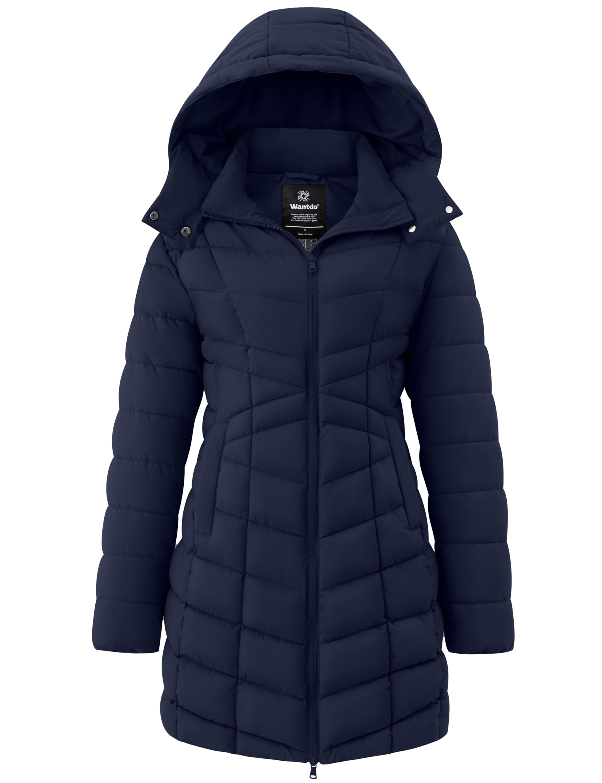 Women's Puffer Jacket Quilted Long Winter Coat(Plus Size Available)