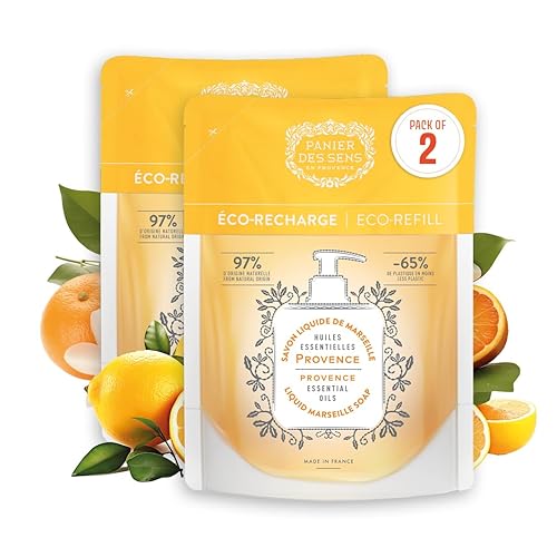 Miniatura 1 de Panier des Sens - Recambios de jabón líquido para manos - Recambio de jabón de manos espumoso Provence - Lavado de manos hidratante francés con