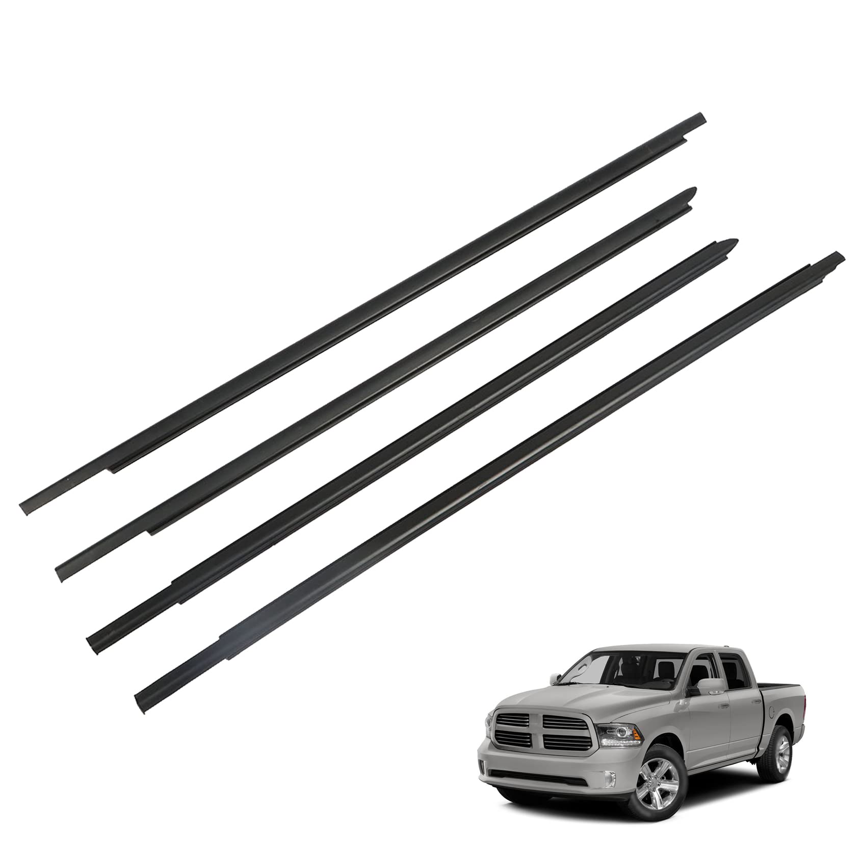 55112376AH Weatherstrip Window Moulding Trim Seal Belt For Dodge Ram 1500 2500 3500 4500 5500 Crew Cab 2009-2021, 55112377AH 55372138AH 55372139AH - View #3