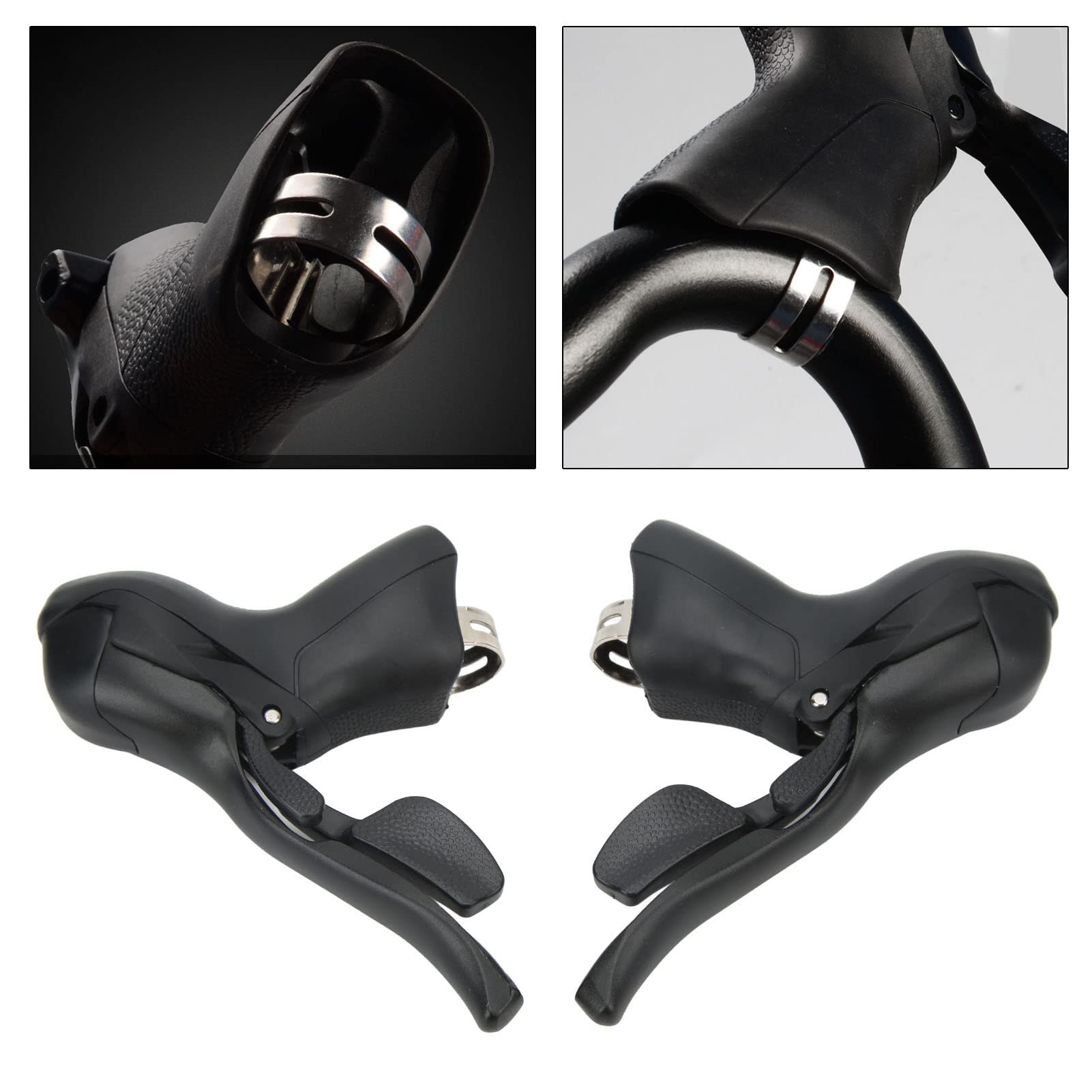 Manettes de vitesse de vélo de route en alliage d'aluminium 2x8 poignée de frein avec câble et boîtier