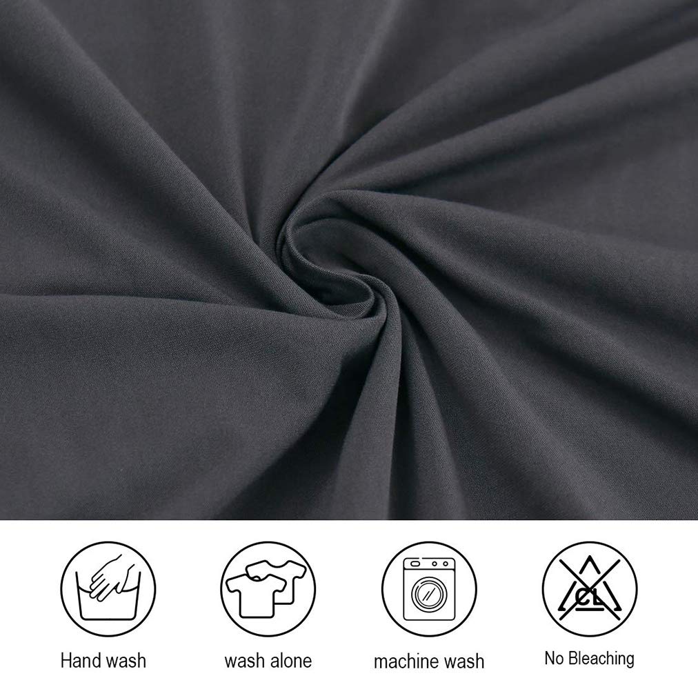 Dioxide Coprisedie con Schienale 4 Pezzi, Coprisedia Sala da Pranzo Elasticizzati Universali, Facile da Pulire e Resistente, Coprisedile per Soggiorno, Cucina, Office, Arredamento Ristorante - Grigio