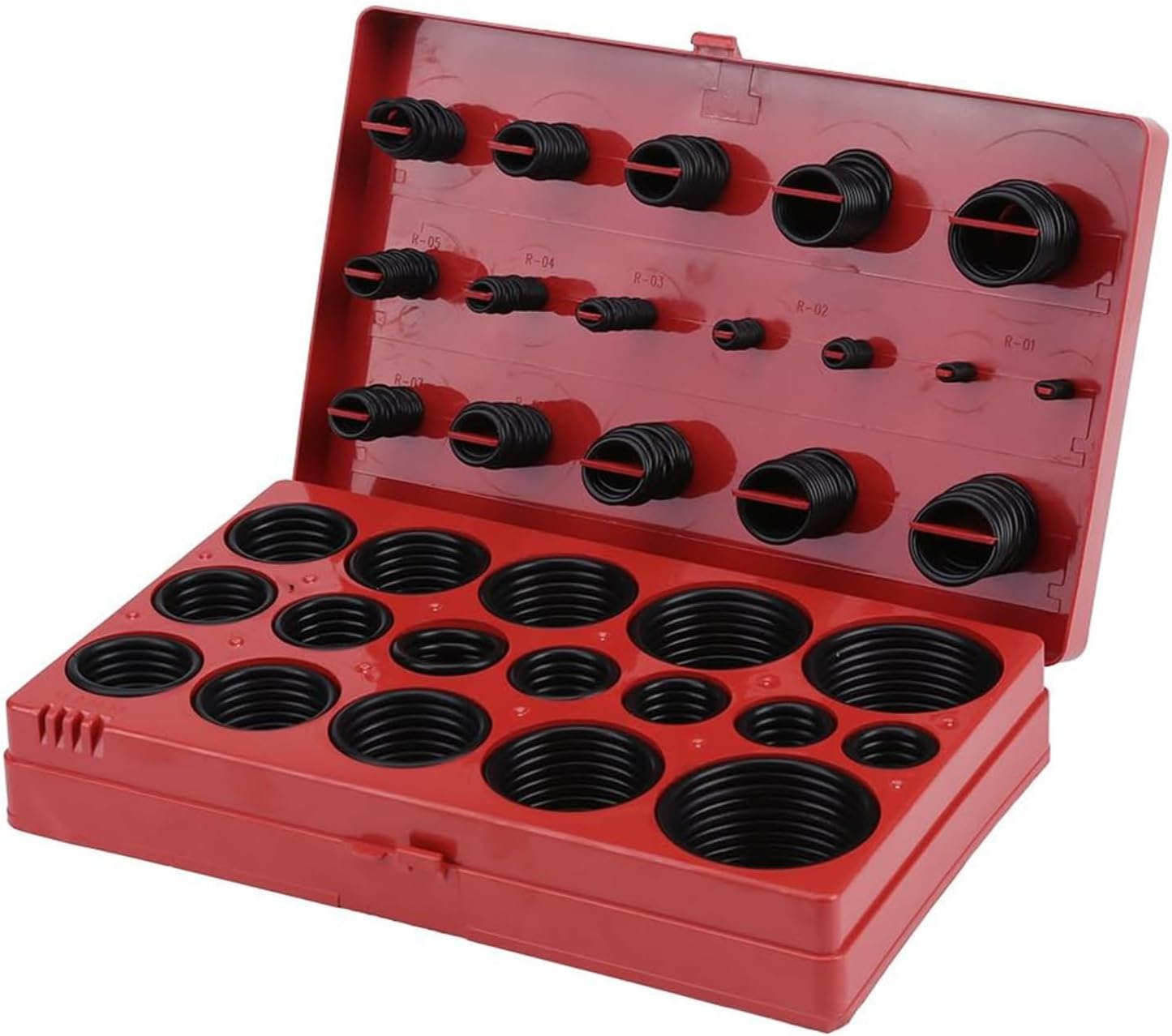 Joyzzz Rubber O Ring Set, 419 PCS Rubber O-Ring Assortment Kit, 32 Sizes Sealing Gasket Washer Assortment Set, Washer Gasket Set for Automotive, Plumbing, General Repair Replacement
