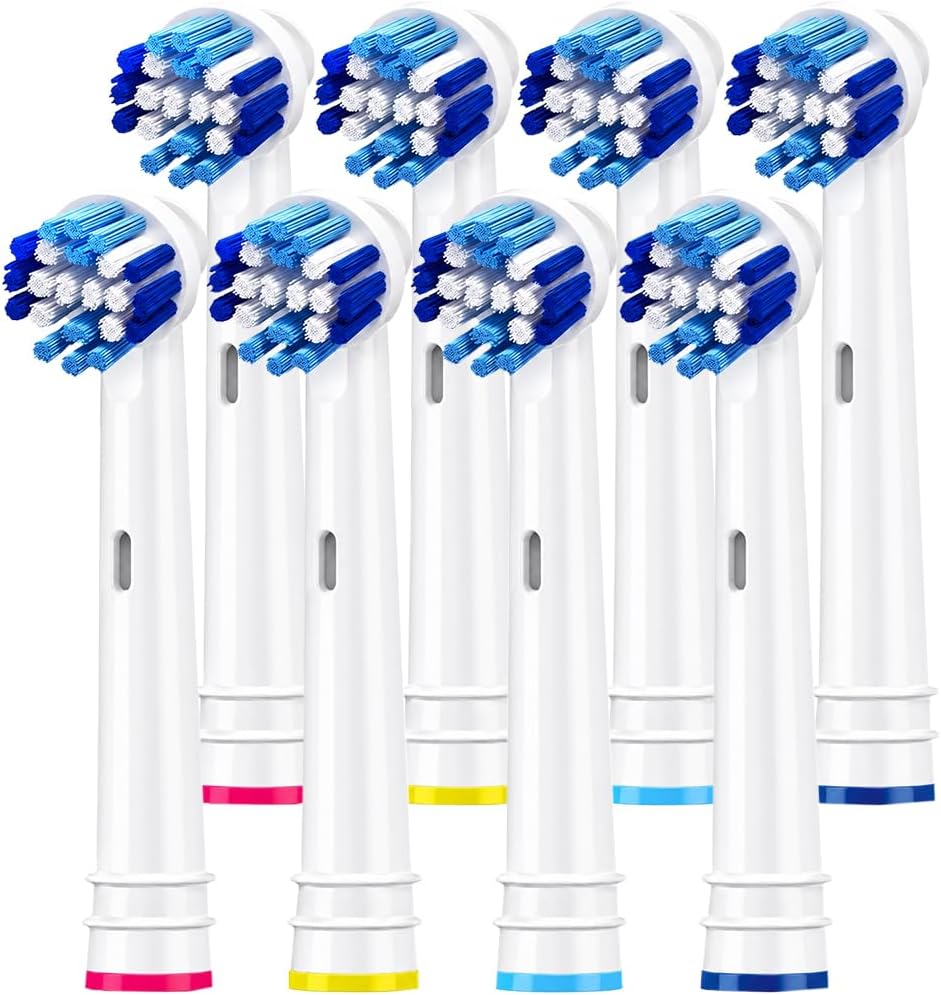 Alayna Replacement Toothbrush Heads Compatible with Oral B Braun Electric Toothbrushes, Pack of 8 Precision Style Brush Head Refills for Pro 1000, 3000, 5000, 7000, 8000, 9600 and More