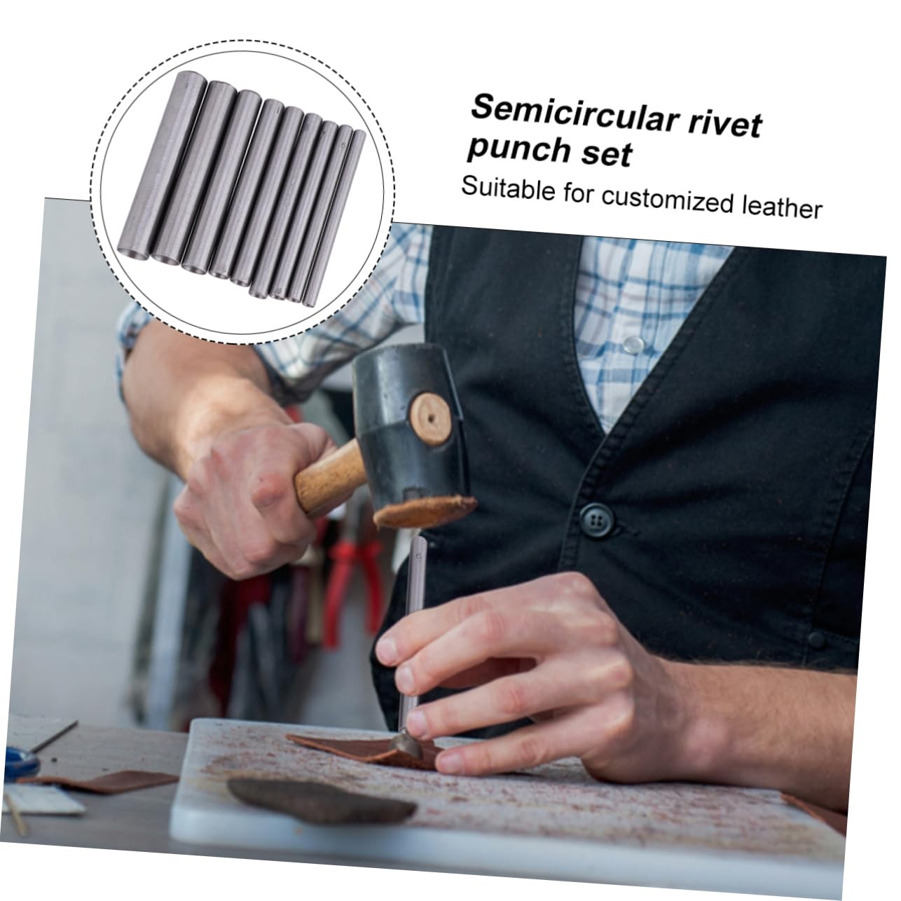 Uonlytech 9stücke Lochstanzen Edelstahl Bastelwerkzeug Für Leder Mit Hohllochstanze Zum Stanzen Von Löchern in Dichtungen Leder Gummi Und Pappe Für Handtaschen Kleidung Und Individuelle Anfe
