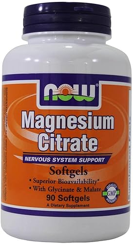 Now Foods Soporte para sistema nervioso de citrato de magnesio 134 mg, 90 sgels (2 unidades)