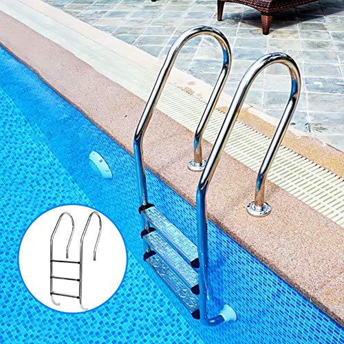 ZDYLM-Y Pool Ladder for In Ground Pools, Heavy Duty 3-Step Stainless Steel Pool Step Ladder