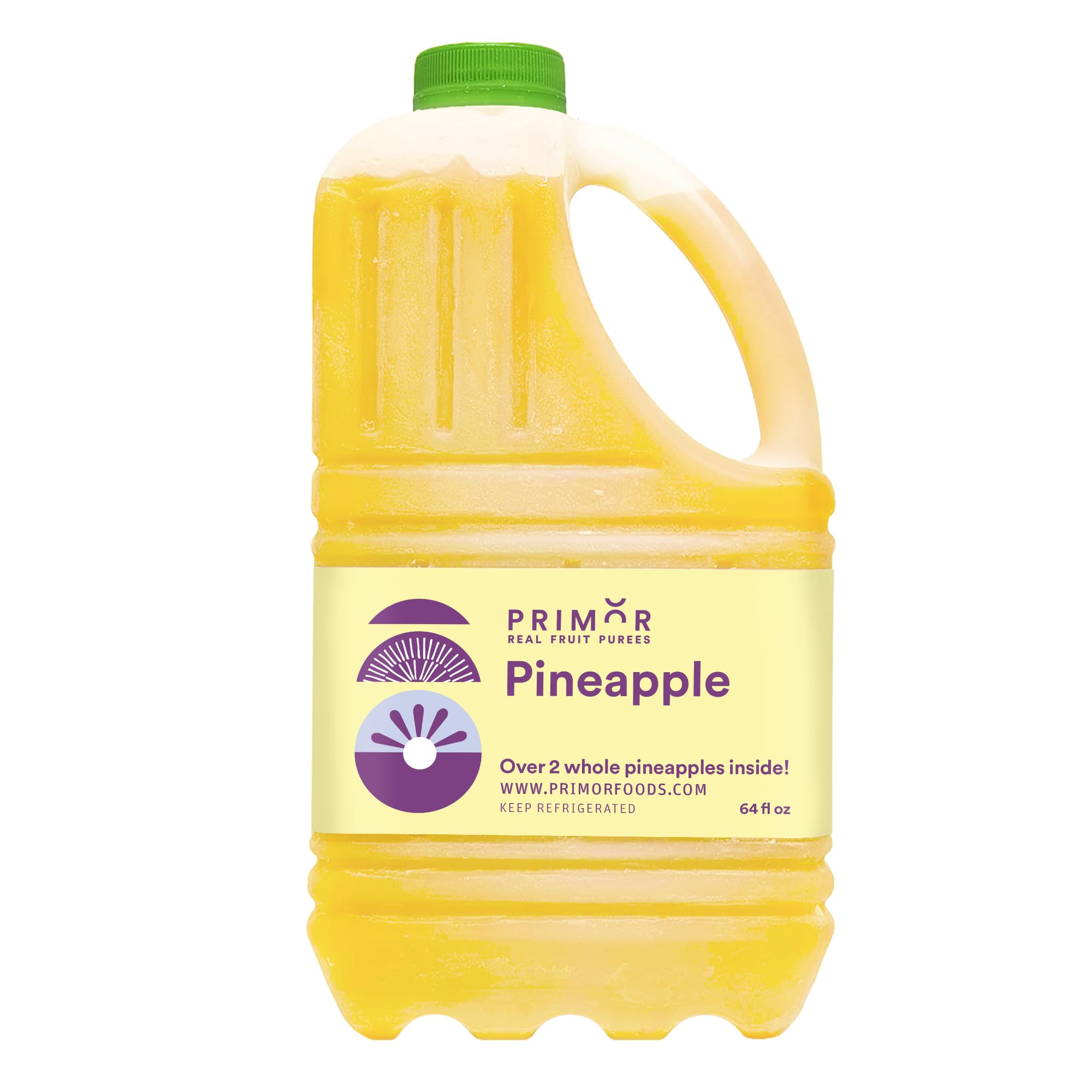 Primor Fruit Purees | Made with Real Fruit | Countless Applications: Juices, Smoothies, Cocktails, Desserts, and More - Pineapple