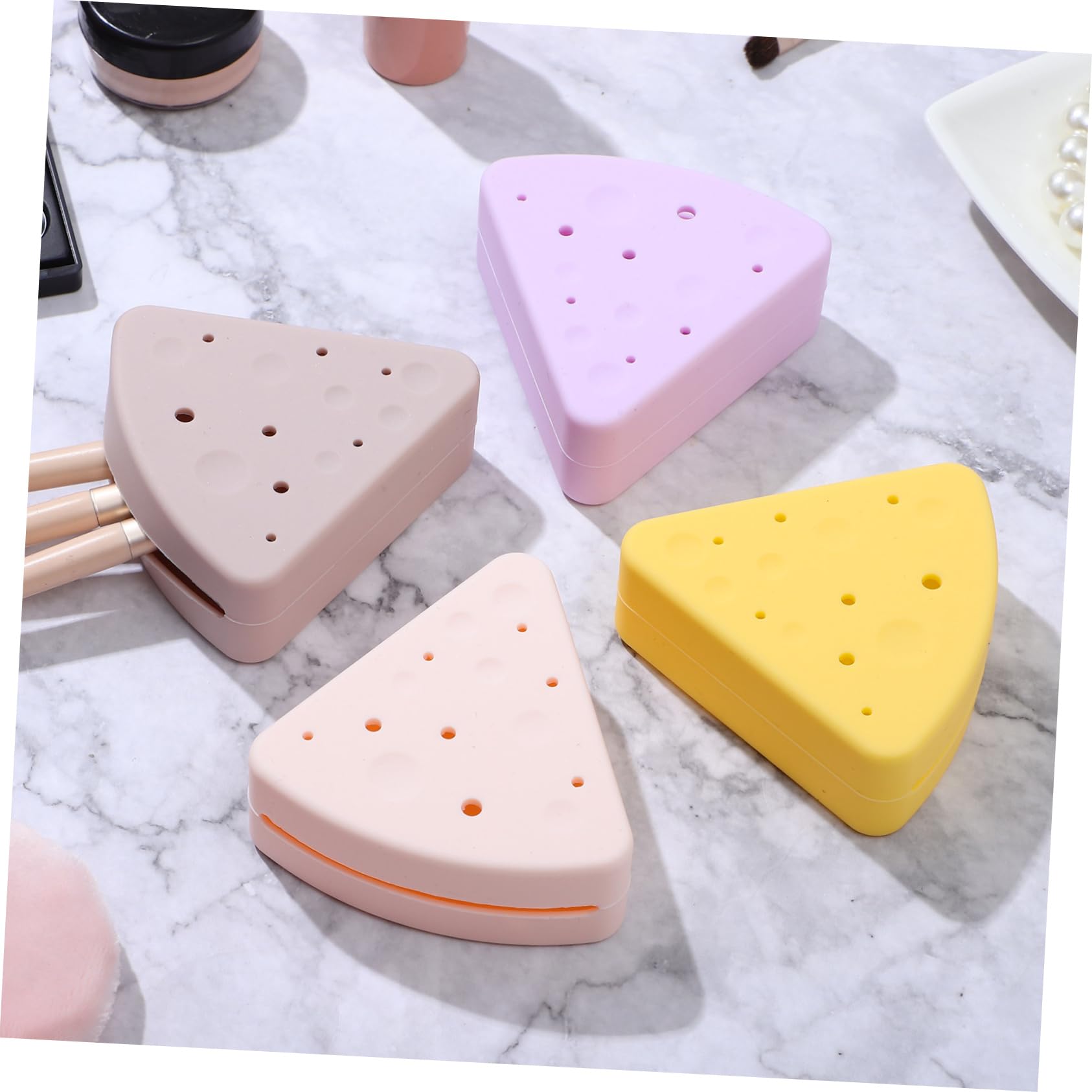 Didiseaon 2 Juegos de Estuches de Silicona para Esponjas de Maquillaje Organizadores de Viaje Varios 4 Unidades