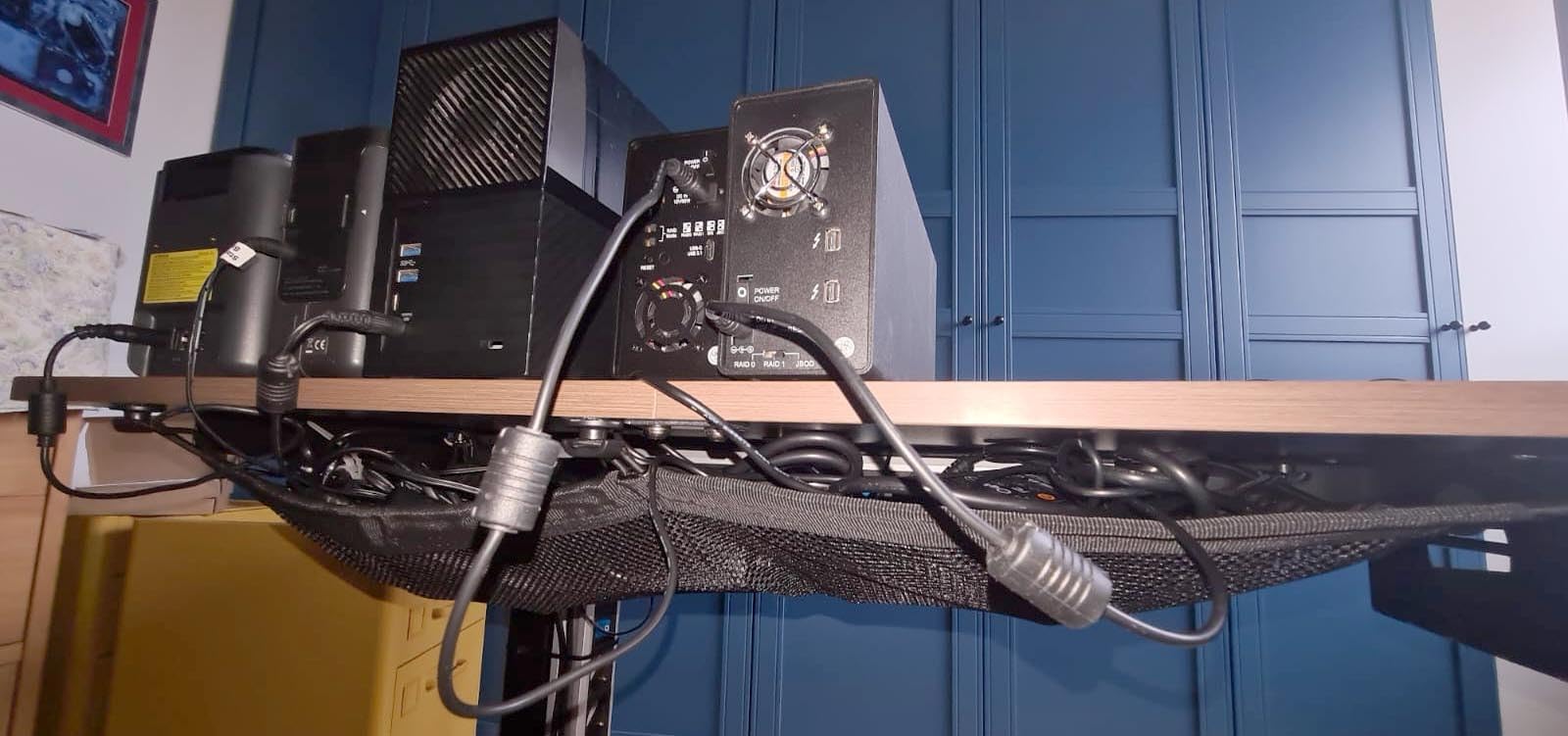 Rete Organizzatrice Cavi Per Scrivania - Sistema Di Gestione Cavi Sotto Il Piano, Nero (OL1067) - Foto 13